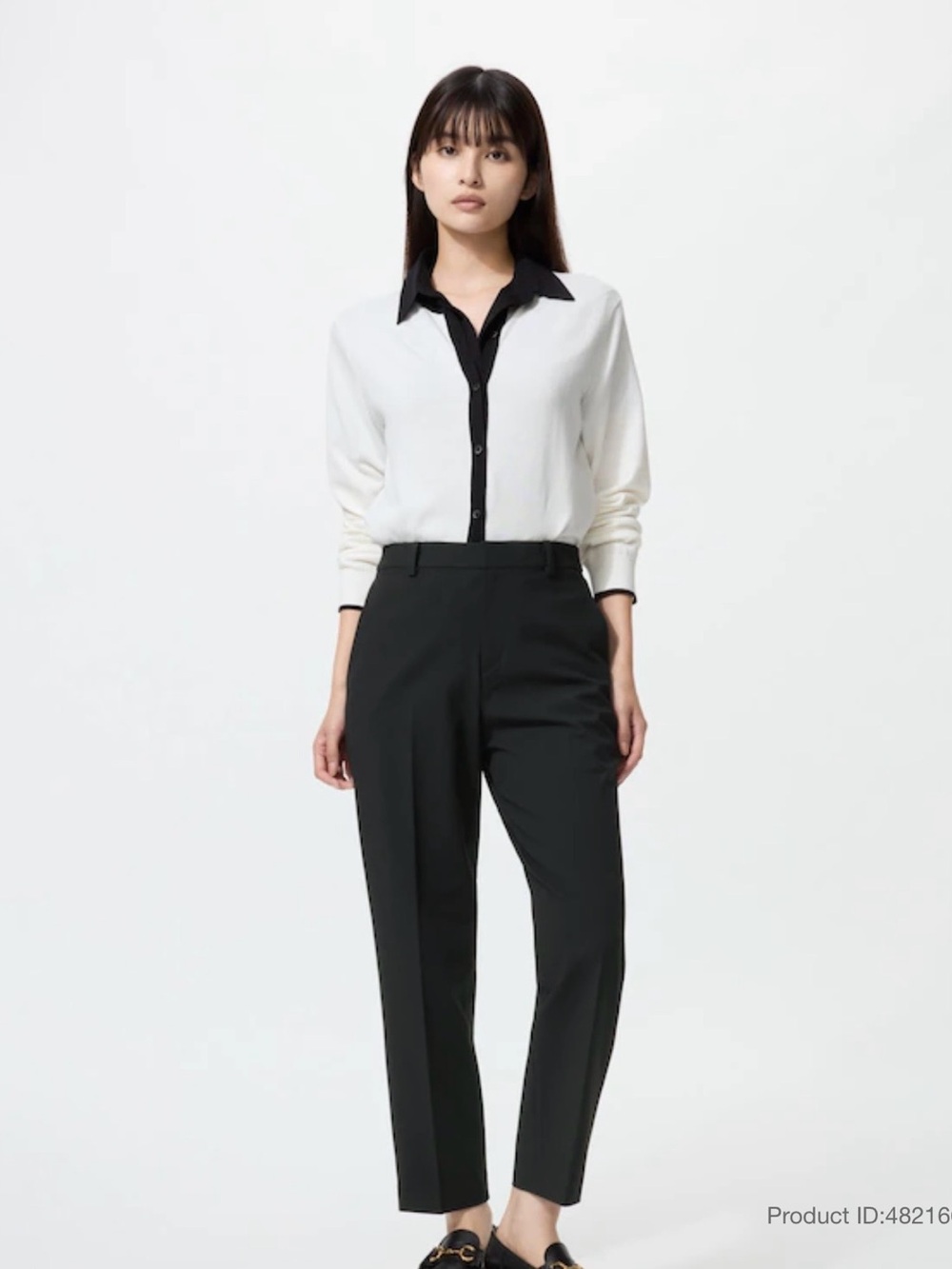 Uniqlo smart ankle pants color: dark grey size xs